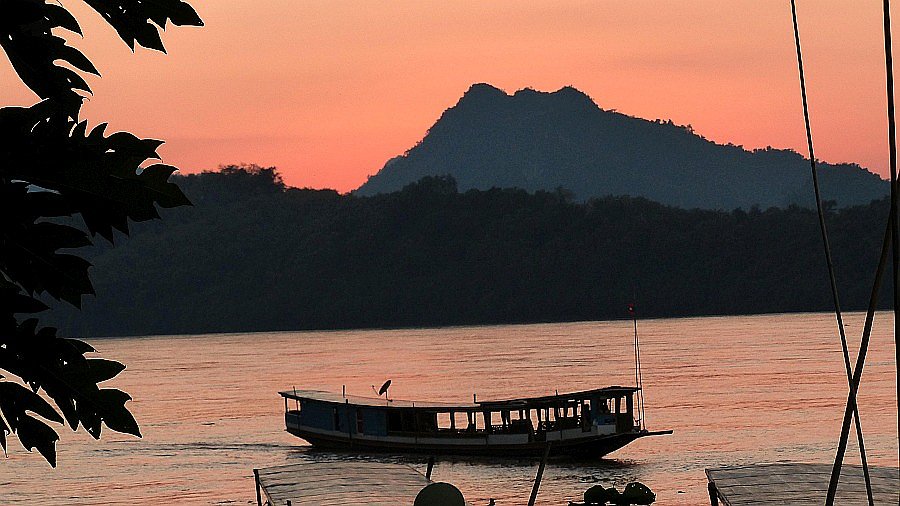 Sonnenuntergang in Luang Prabang - Laos - Sehensw&uuml;rdigkeiten
