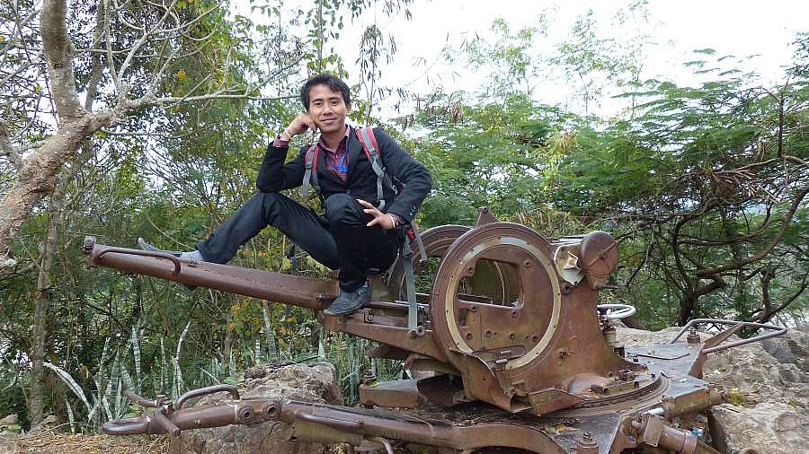 Guide Lee auf dem Phousi Hill - Laos - Blog