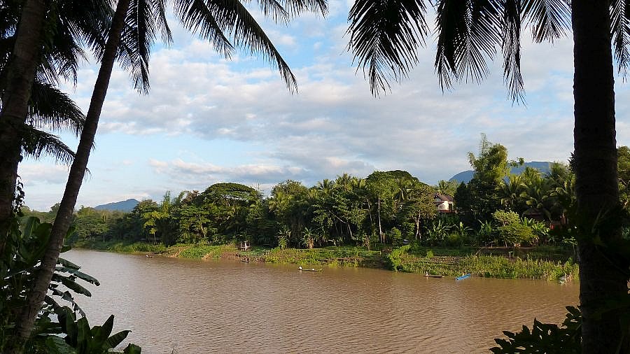 Blick auf den Mekong von Luang Prabang - Laos - Landschaft
