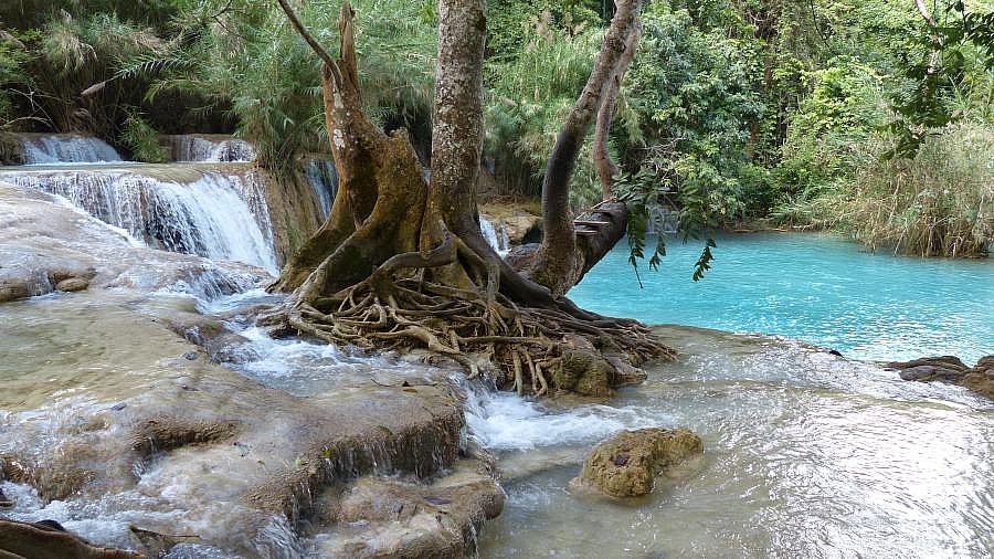 Kuang Si Wasserf&auml;lle bei Luang Prabang in Laos - Laos - Landschaft