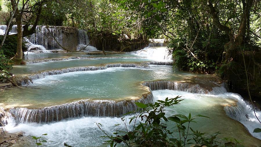 Kuang Si Wasserf&auml;lle bei Luang Prabang - Laos - Landschaft
