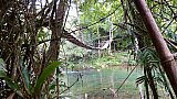 Br&uuml;cke &uuml;ber den Fluss in Nordlaos - Laos - Landschaft