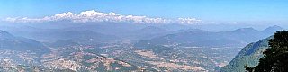 2014 - Panorama-Blick auf den Himalaya von Bandipur - Zentral-Nepal