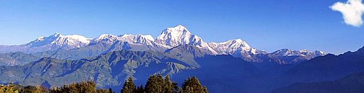 Himalaya-Panorama mit Dhaulaghiri - Nepal Himalaya-Panoramen