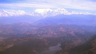 Ausblick aus dem Flieger - Nepal Himalaya-Panoramen