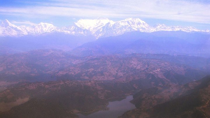 Ausblick aus dem Flieger - Nepal Himalaya-Panoramen