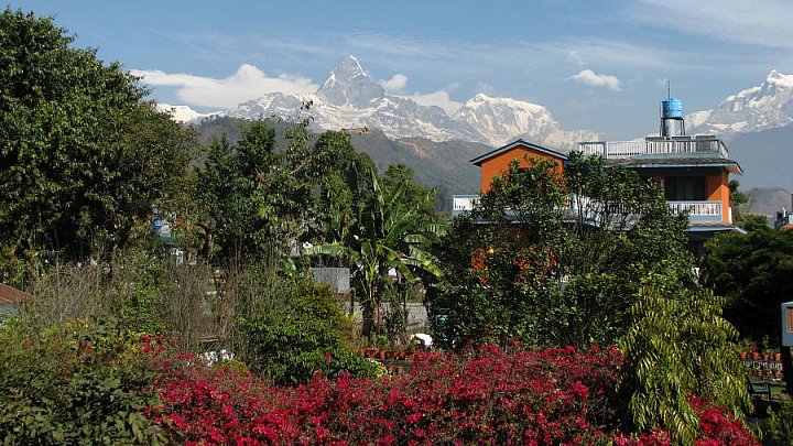 Blick von Pokhara zum Machhapuchare - Nepal Himalaya-Panoramen