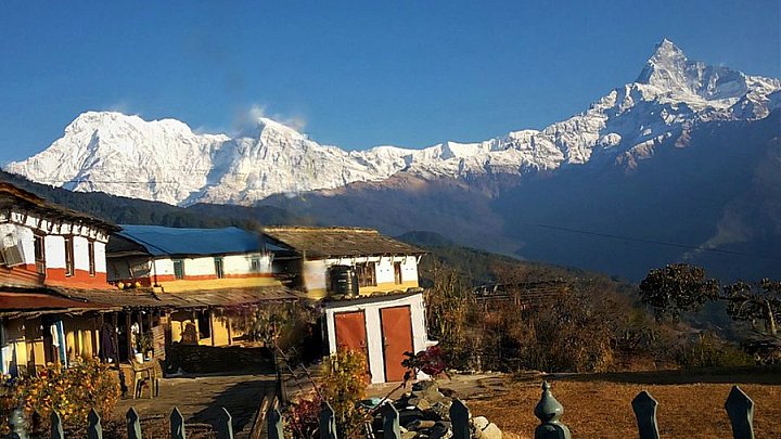 Himalaya-Panorama vom Australian Camp - Pokhara und Annapurna - Landschaft