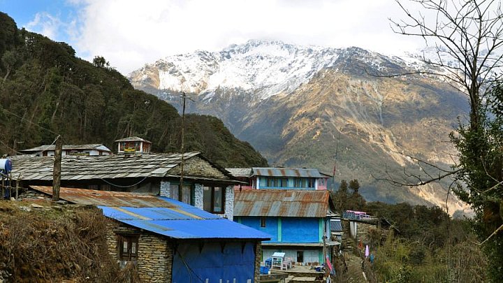 Himalaya-Blick von Tatopani - Pokhara und Annapurna - Landschaft