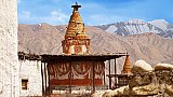 Dorf-Chorten in Tsarang in Mustang - Nepal - Mustang - verbotenes K&ouml;nigreich 1993 & 97