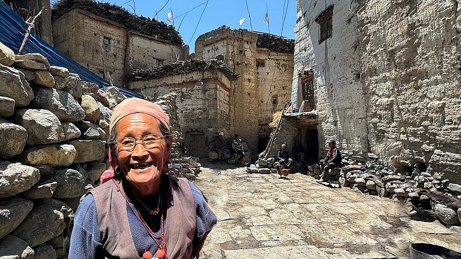 Dorfplatz von Tetang - Nepal - Mustang 2024 - Land und Leute