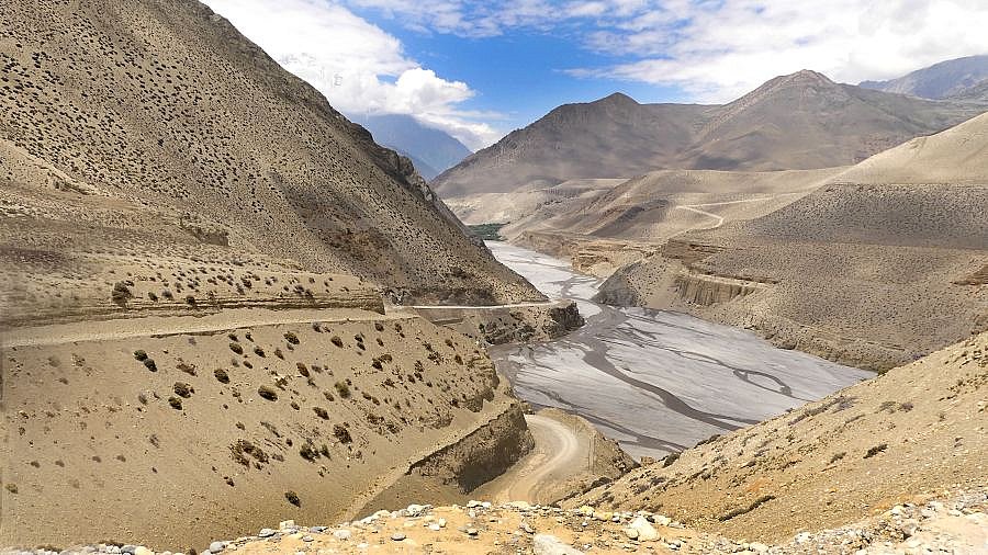 Blick auf das Kali Gandaki-Tal - Mustang 2024 - Landschaft