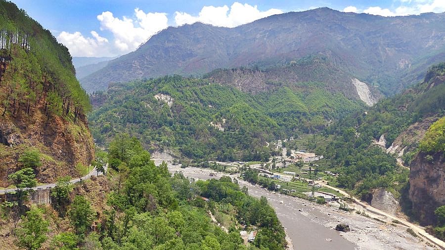 Ausblick von der Golden Gandaki Bridge - Mustang 2024 - Landschaft