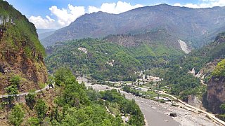 Ausblick von der Golden Gandaki Bridge - Mustang 2024 - Landschaft
