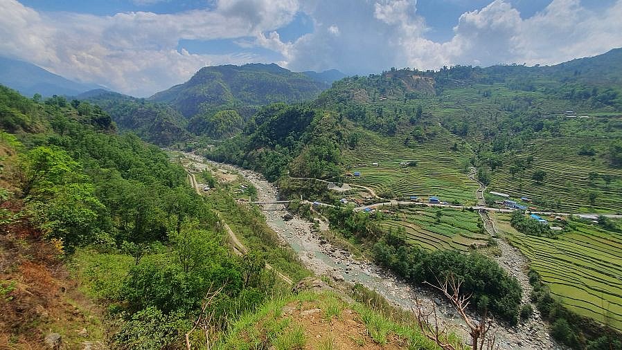 Terassenfelder im Kali Gandaki-Tal - Pokhara und Annapurna - Landschaft