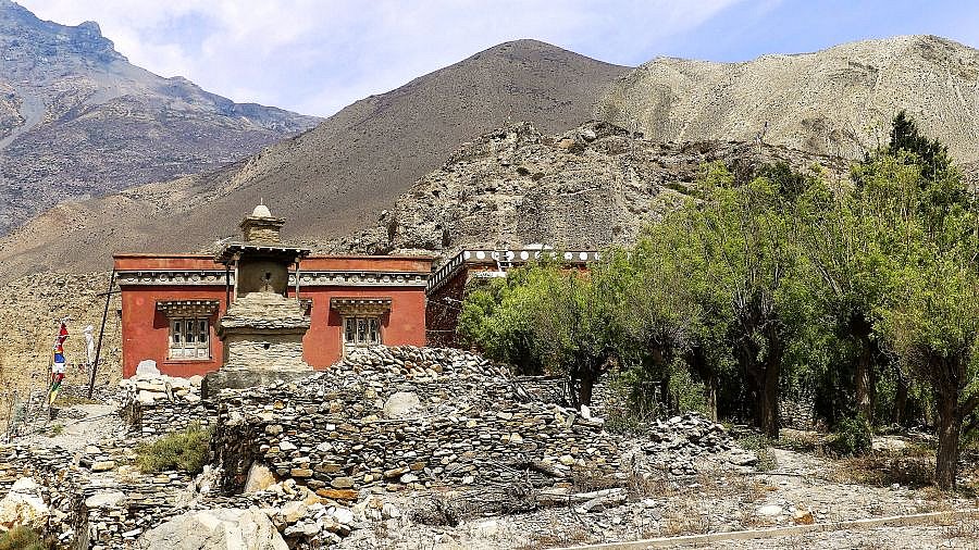 Samdup Choedhing Gompa in Thirigaon - Nepal - Mustang 2024 - Land und Leute
