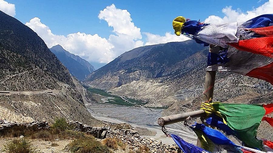 Blick &uuml;ber das Kali Gandaki-Tal - Mustang 2024 - Landschaft