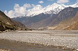 Kali Gandaki-Tal mit Jomosom und Dhaulaghiri - Nepal - Mustang - verbotenes K&ouml;nigreich 1993 & 97