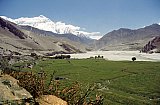 Blick auf den Nilgiri Peak von Kagbeni - Nepal - Mustang - verbotenes K&ouml;nigreich 1993 & 97