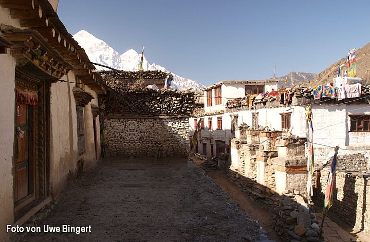Tibetische H&auml;user in Kagbeni - Nepal - Mustang - verbotenes K&ouml;nigreich 1993 & 97