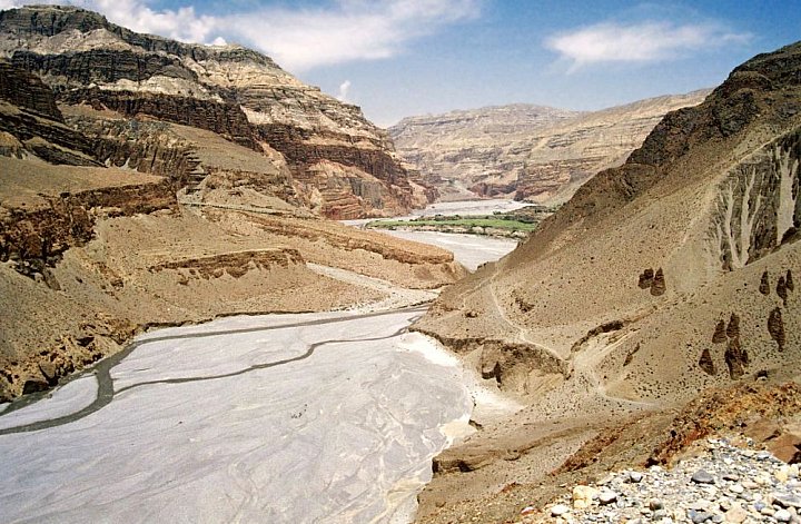 Trekkingroute in Mustang - Nepal - Mustang - verbotenes K&ouml;nigreich 1993 & 97