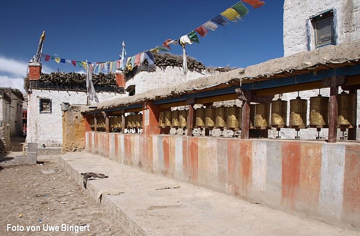 Gebetsm&uuml;hlen in Lo Manthang - Nepal - Mustang - verbotenes K&ouml;nigreich 1993 & 97