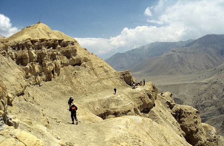 Trekkiingpfad in Upper Mustang - Nepal - Mustang - verbotenes K&ouml;nigreich 1993 & 97