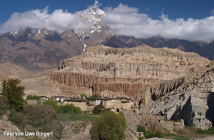 Dorf Tetang in Upper Mustang - Nepal - Mustang - verbotenes K&ouml;nigreich 1993 & 97