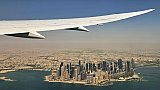 Landeanflug in Doha - Nepal-Blog