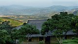 Blick von der Lanjia Lodge bis zum Mekong - Nordthailand - Essen und Schlafen