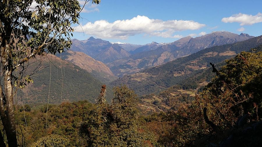 Landschaft zwischen Punakha und Gangtey - Zentral-Bhutan: Landschaft