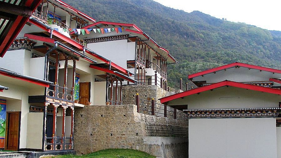 Yangkhill Resort in Trongsa - Zentral-Bhutan: Essen & Schlafen
