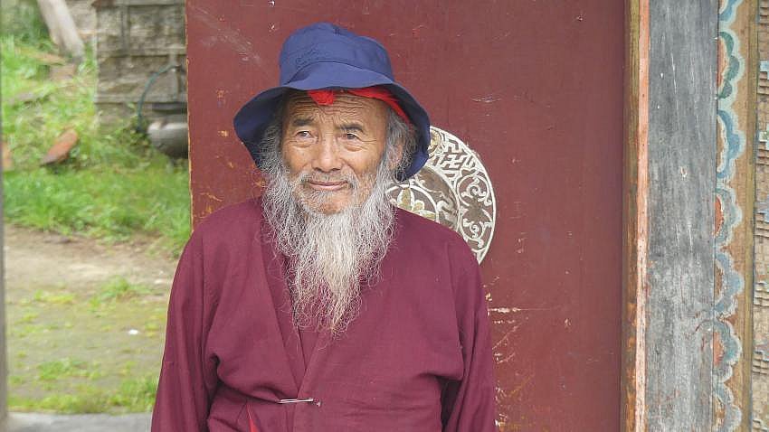 Tibeter am Lamaling Tempel - Süd-Ost-Tibet: Land und Leute