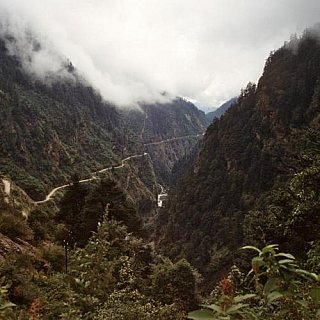 1992 - Fahrt von Nyalam nach Zhangmu - West-Tibet: Landschaft